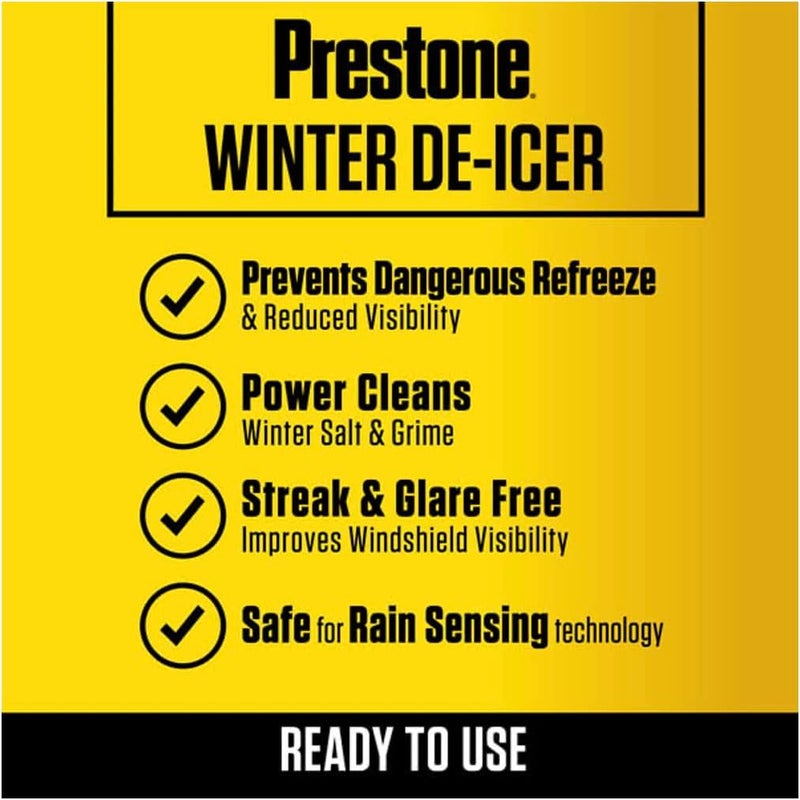 Prestone سائل غسيل الزجاج الأمامي من بريستون AS250 مزيل الجليد 1 جالون - Image 5