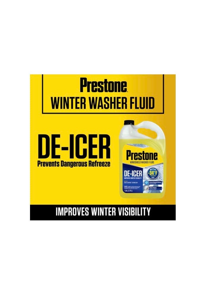 Prestone سائل غسيل الزجاج الأمامي من بريستون AS250 مزيل الجليد 1 جالون - Image 3