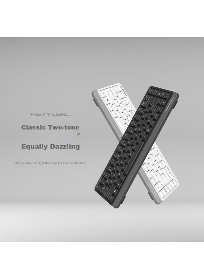 A4tech Fk11 Fei Shidai Wired Mini Keyboard, Thin Film Office Typing Keyboard, Laptop External Desktop Computer, 86 Keys Portable Usb Interface, Su Kong Gray - Image 2