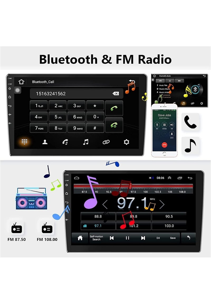 Vierex - 9 Inch Android Car Stereo Double Din With Wireless Carplay Android Auto 1GB RAM 32GB Memory 9 Inch Touch Screen Head Unit Supports GPS Navigation WiFi Hi-Fi Sound FM Radio Split Screen Backup Camera I - Image 1