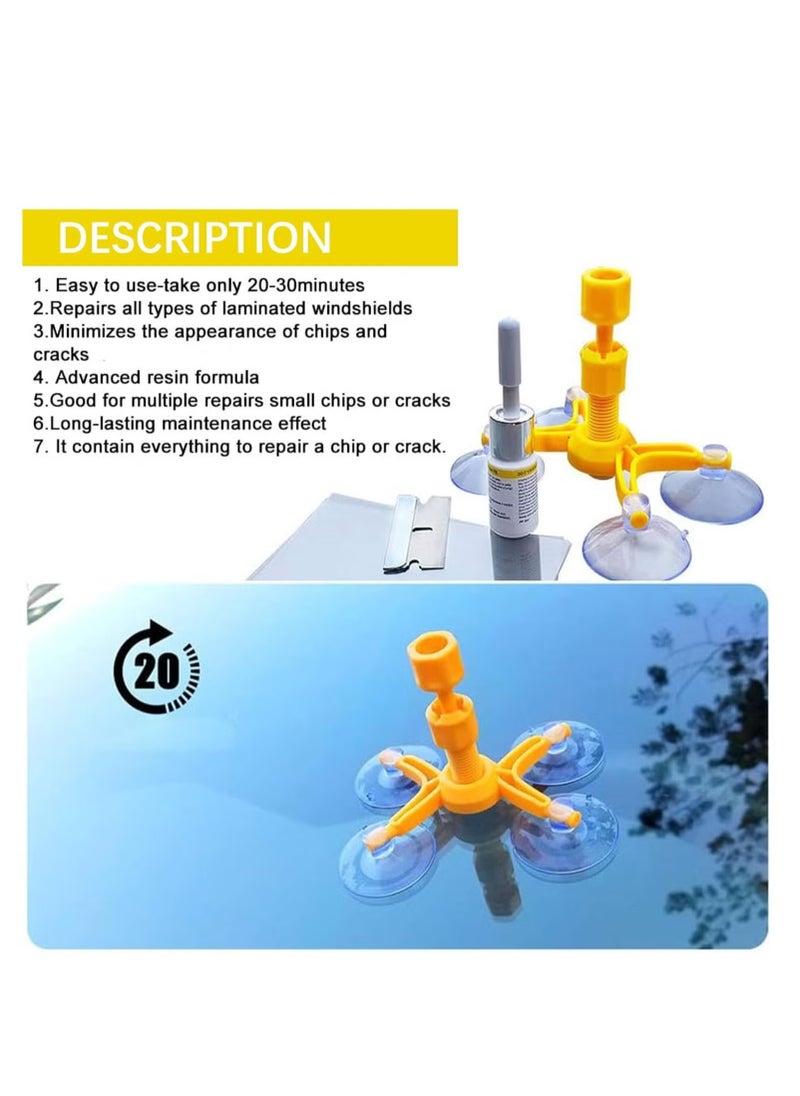 TIGER - Windshield Repair Kit – Professional Glass Crack & Chip Repair for Cars, Trucks SUVs – Easy-to-Use DIY Fix for Minor Windshield Damage, Restores Clarity & Prevents Spreading, No Need for Expensive Replacements - Image 1