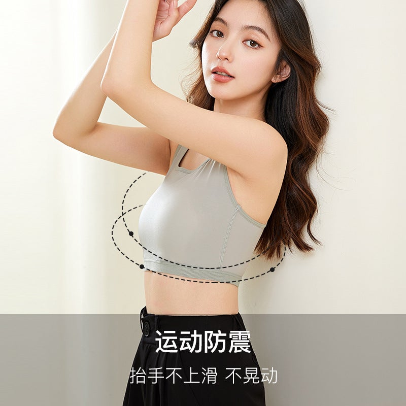 Miaoyi'An Ultra-Thin Pullover Corset Underwear Women'S Big Chest Slimming Sports Vest Fixed Chest Pad Shockproof Student Chest Wrap - Image 4