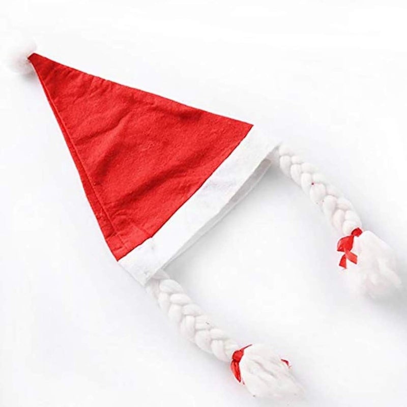 Ascension 2pcs Christmas Santa Claus HatSanta Claus Cap Merry Christmas Hat Pony Tail Cap for ChristmasXmas Party Celebration - Image 3