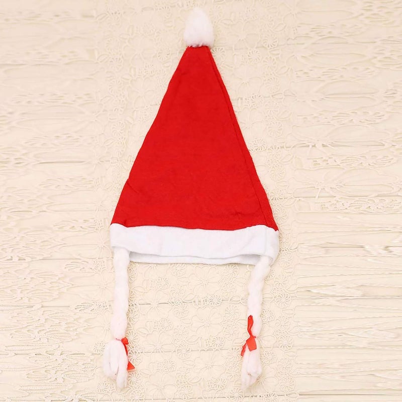 Ascension 2pcs Christmas Santa Claus HatSanta Claus Cap Merry Christmas Hat Pony Tail Cap for ChristmasXmas Party Celebration - Image 2
