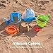 Sloosh 3Pack Collapsible Sand Toys Square Foldable Pail Silicone Beach Water Bucket with 3 Shovels for Sandbox Play Party in Summer Portable Toddler Kids Toys Beach Travel OrangeBlueGreen - Image 4