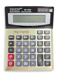 Electronic Calculator, DM-1200V  , Display, Local Number Key, 12 Digit Power, Extra Large Display for Office and School - Multi Color
