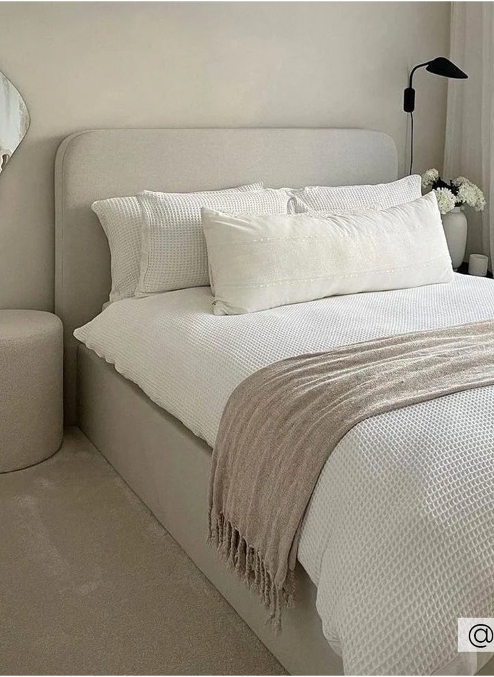 Malazhouse - Button Tufted Bed - MZBDN02-OFW-120cm - Image 1