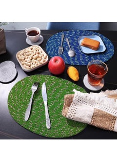 Status Contract Status Multi-Purpose Braided Place Mat for Indoor Kitchen, Hall, and Room - Durable Mat for Home Decor 30x50 cm Multi-Color (Pack of 2) (Color May Vary)  - Image 1