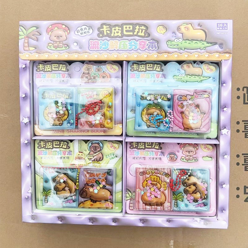 Cute Sanrio Quicksand Mini Notepad Charm Capi Bar, quicksand Sharing Ben [Plus]] 
