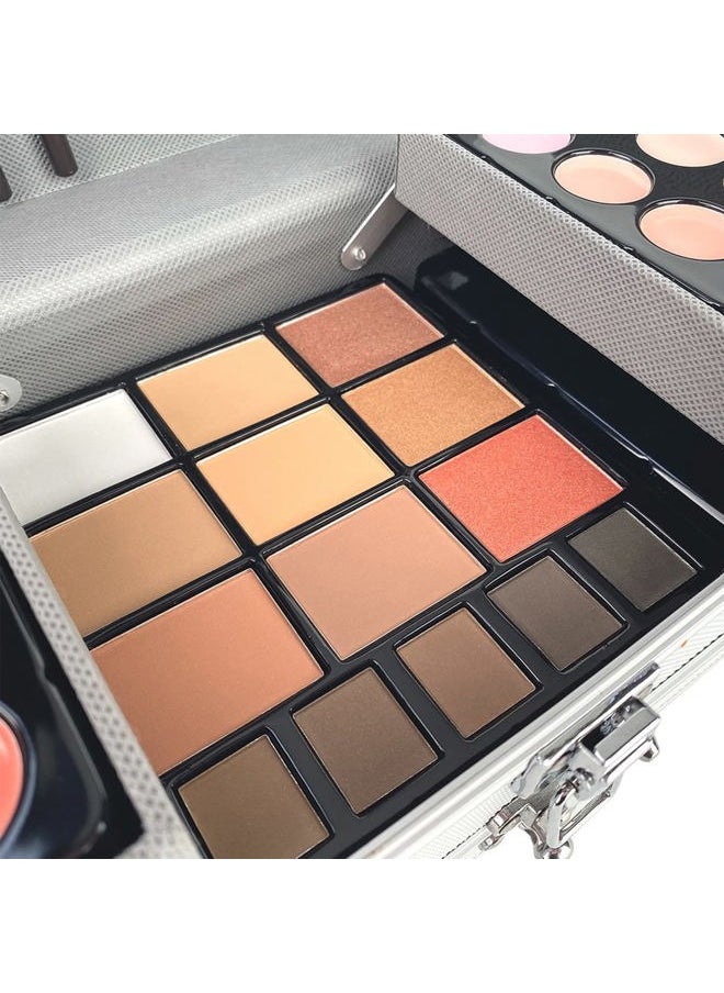 PhantomSky - Professional 132 Colors All-in-one Makeup Palette Cosmetic Contouring Kit Combination with Eyeshadow, Cream Concealer, Eyebrow Powder, Lip Gloss Blusher and Pressed Powder - Image 1