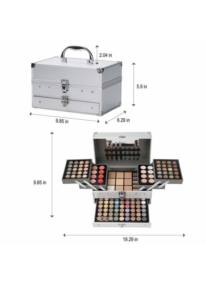 PhantomSky - Professional 132 Colors All-in-one Makeup Palette Cosmetic Contouring Kit Combination with Eyeshadow, Cream Concealer, Eyebrow Powder, Lip Gloss Blusher and Pressed Powder - Image 1
