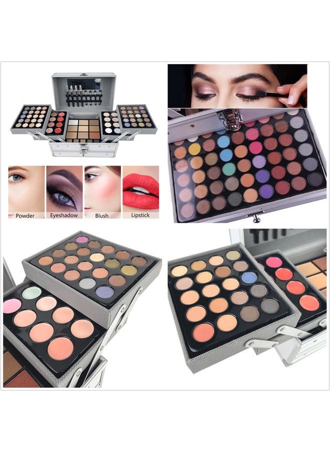 PhantomSky - Professional 132 Colors All-in-one Makeup Palette Cosmetic Contouring Kit Combination with Eyeshadow, Cream Concealer, Eyebrow Powder, Lip Gloss Blusher and Pressed Powder - Image 1