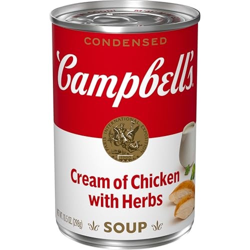 Campbell's Condensed Cream of Chicken Soup With Herbs, 10.5 oz Can - Image 1