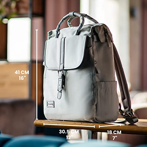 Nordace Comino Totepack Smart Convertible Bag Backpack with USB Charging Port, Water Resistant - 15.6 Inch Laptop Compartment Laptop Backpack for Everyday, Work (Gray) - Image 2