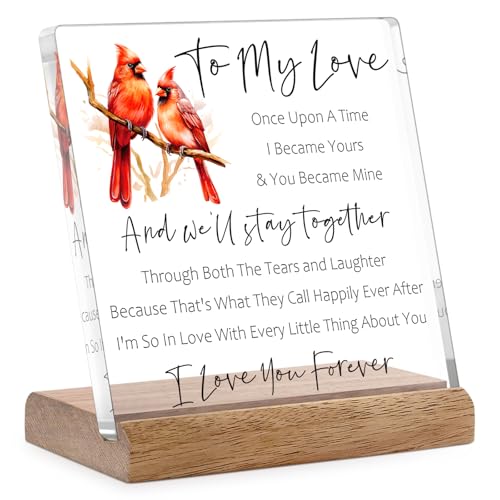 Cituarko Wife Gifts from Husband - To My Love Gifts Cardinal Gifts for Women Men I Love You Gifts Valentines Day Birthday Christmas Gift Romantic Gifts Wedding Anniversary Keepsake for Couples - Image 1