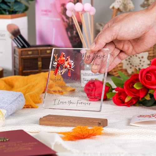 Cituarko Wife Gifts from Husband - To My Love Gifts Cardinal Gifts for Women Men I Love You Gifts Valentines Day Birthday Christmas Gift Romantic Gifts Wedding Anniversary Keepsake for Couples - Image 3