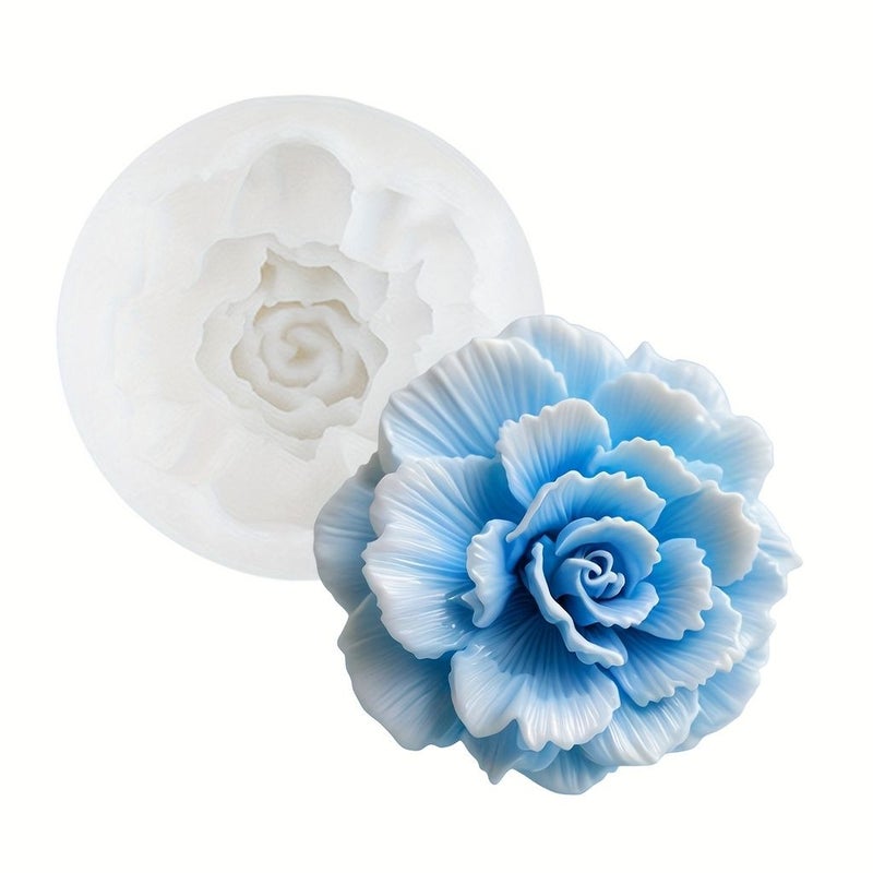 Carnation White 3D Floral Silicone Mold Non Stick For Resin Candle Soap - Image 2