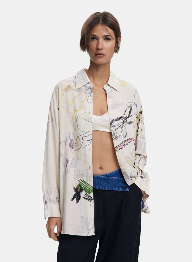 DESIGUAL Fluid collage shirt - Image 2