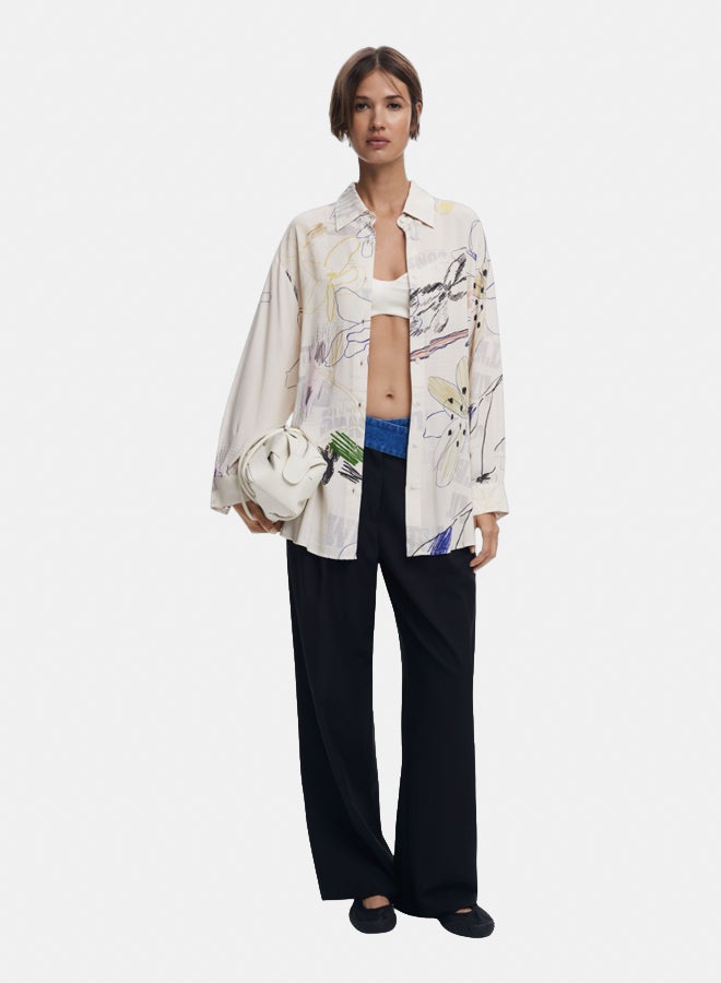 DESIGUAL Fluid collage shirt - Image 1