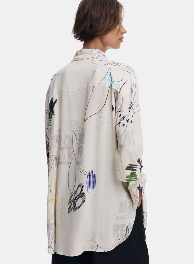 DESIGUAL Fluid collage shirt - Image 4