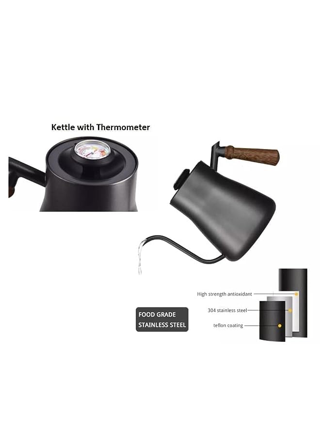PROMASS Coffee Maker Gift set Accessories Kitchen V60 Scale with timer Pour Over Kettle Server Paper Filter  - Image 3