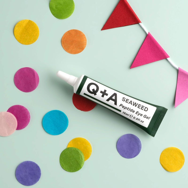 Q+A Seaweed Peptide Eye Gel (15ml), Under Eye Cream Alternative, Under Eye Brightener with Peptides, Seaweed & Aloe Vera, Hydrates, Smooths Fine Lines & Reduces Puffiness - Image 4