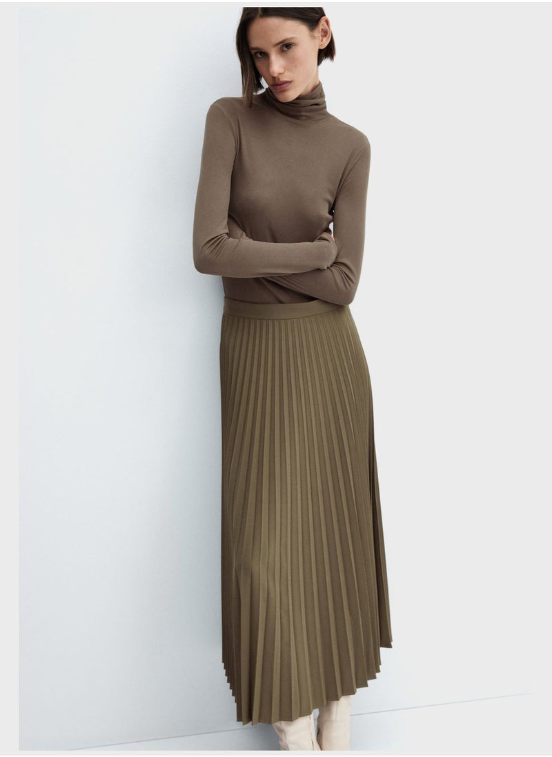 MANGO - Plisse High Waist Skirt - Image 1