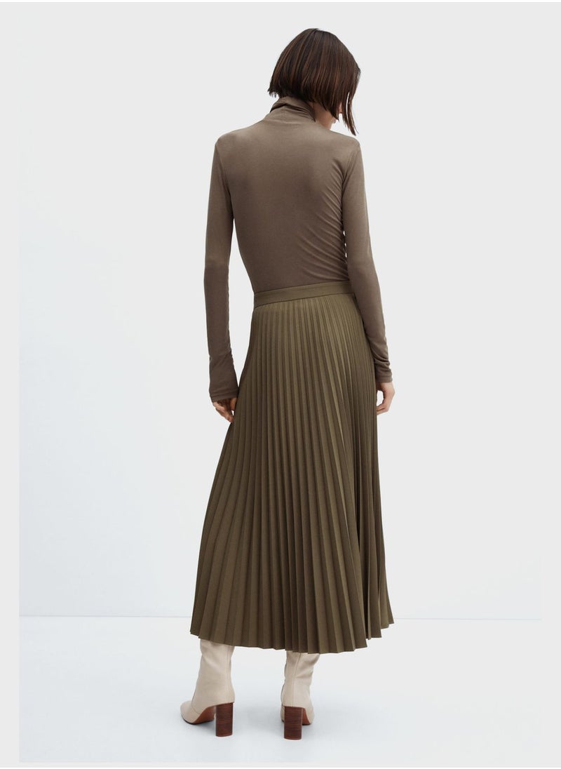 MANGO - Plisse High Waist Skirt - Image 1