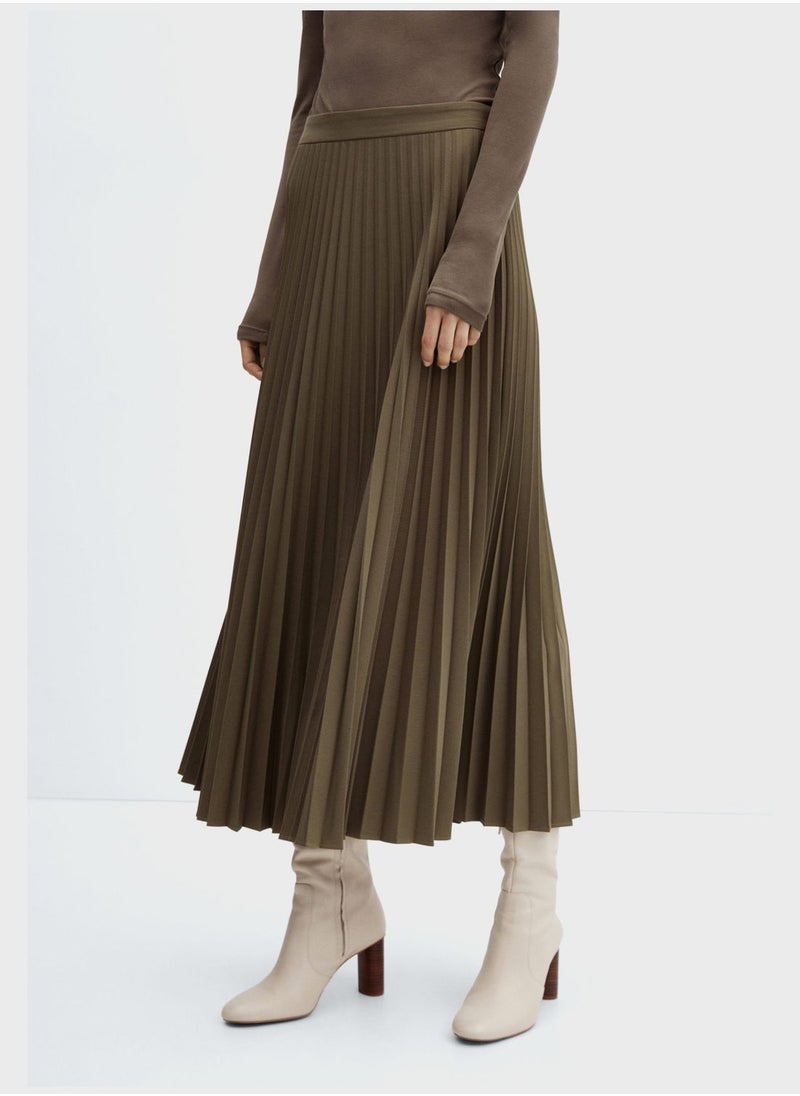 MANGO - Plisse High Waist Skirt - Image 1