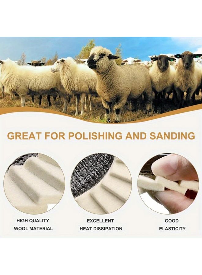 Beige 5 Pack 125mm Shiny Polishing Pads for Angle Grinders Buffing Disks Paint Wood Plastic - Image 3