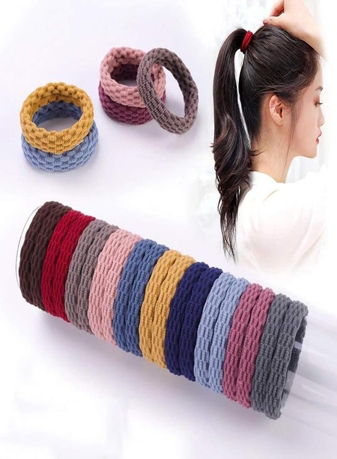 Elina Fancy Multi Color Elastic Hair Ponytail Holder Soft Non Slip Tight Stretchable Rubber Bands for School Girls/Women, Hair tie (Pack of 30)(Multicolor) - Image 2