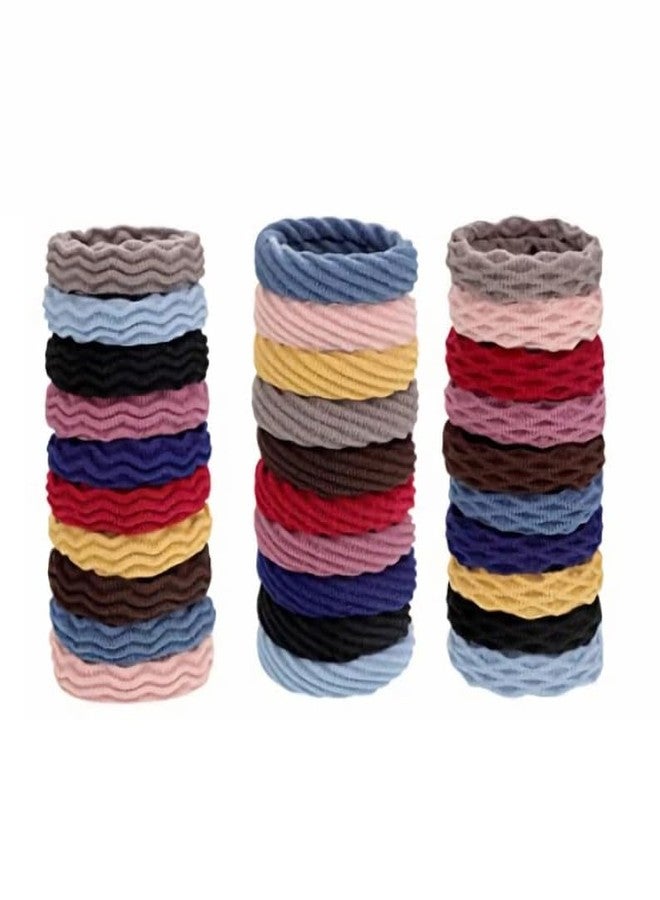 Elina Fancy Multi Color Elastic Hair Ponytail Holder Soft Non Slip Tight Stretchable Rubber Bands for School Girls/Women, Hair tie (Pack of 30)(Multicolor) - Image 1