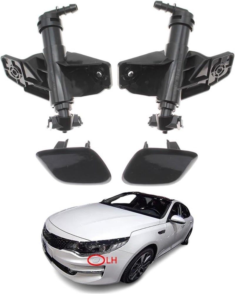 QASULER Headlight Washer Nozzle Set for Kia Optima K5 - Image 2