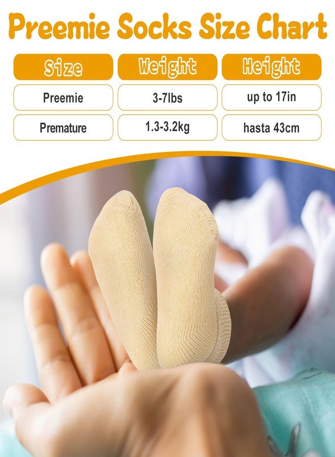 Twistover 10 Pairs Preemie Baby Terry Cotton Turn Cuff Socks for Newborn Girls Boys - Nicu, Multicolor, Premature - Image 3