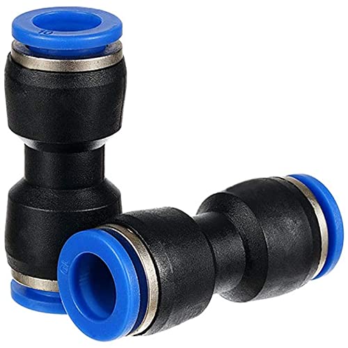 SHIVLAHERI Pneumatic Straight Union 8mm x 8mm Push to Quick Connect Fittings 8mm Tube OD Hose ConnectorPack Of 2 - Image 1