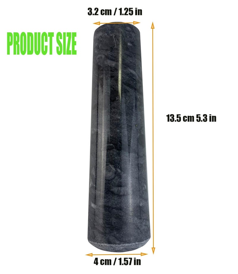 Yepmlrt Marble Replacement Pestle only， (Only Pestle [Mortar is not Included]), Granite Pestle Replacement Polished Black - Image 2