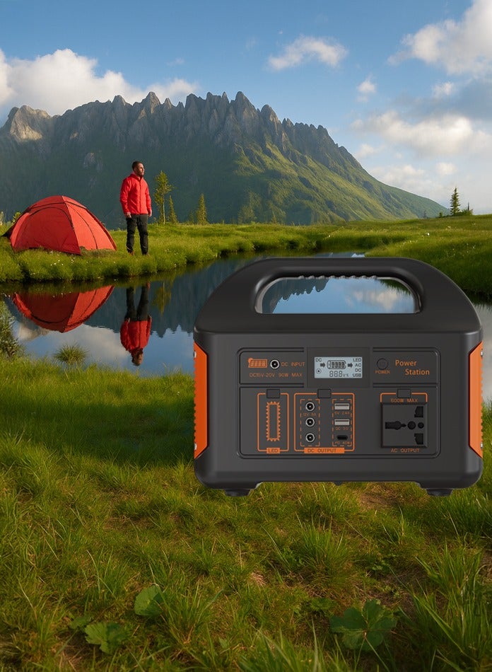 مودي محطة طاقة محمولة 500 واط مع لوحة شمسية قابلة للطي | محطة طاقة للتخييم | مولد طاقة شمسي للاستخدام المنزلي والخارجي | مولد طاقة شمسي | مولد طاقة محمول | طاقة احتياطية للطوارئ - Image 2