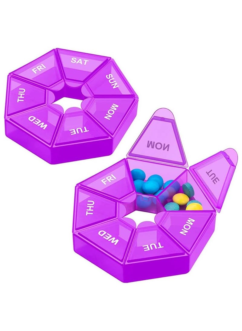 Generic Weekly pill organizer with multiple compartments for organizing daily medications and supplements  - Image 3