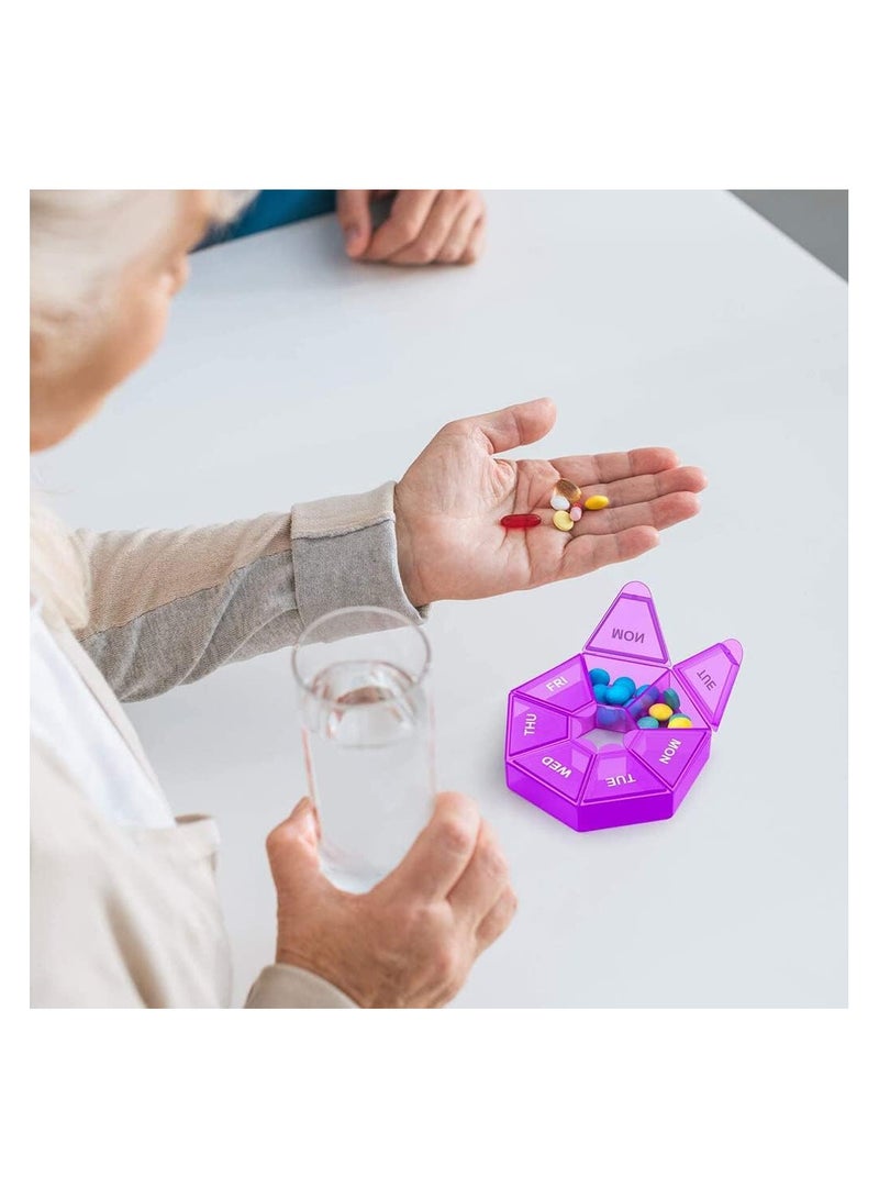 Generic Weekly pill organizer with multiple compartments for organizing daily medications and supplements  - Image 4