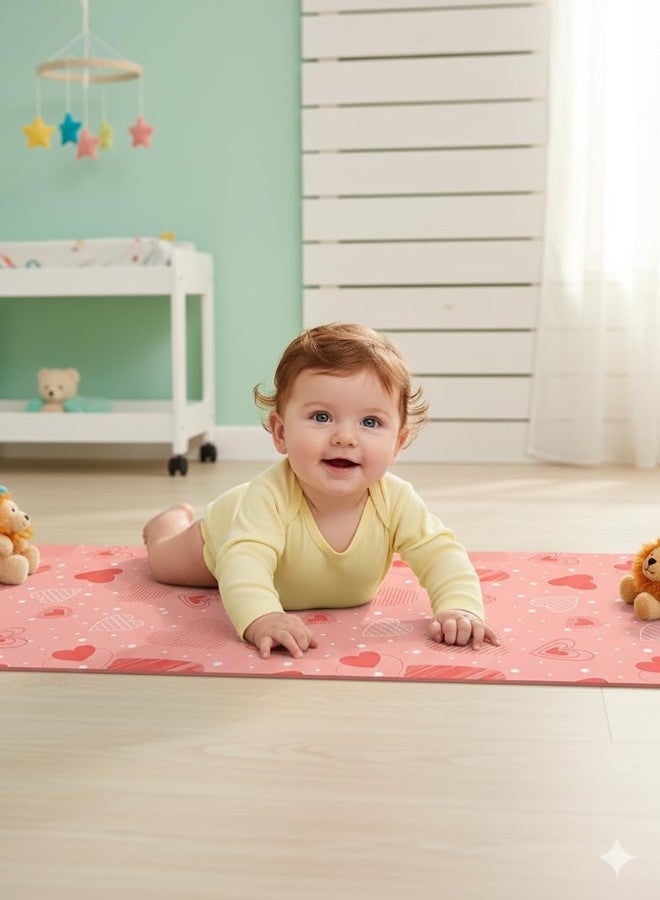 SuperBottoms Diaper Changing Mat for Baby - Waterproof & Quick Dry Bed Protector | Soft, Lightweight, Reusable InstaDry Mat (50cm x 70cm) - Peach Pink (Small) - Image 1