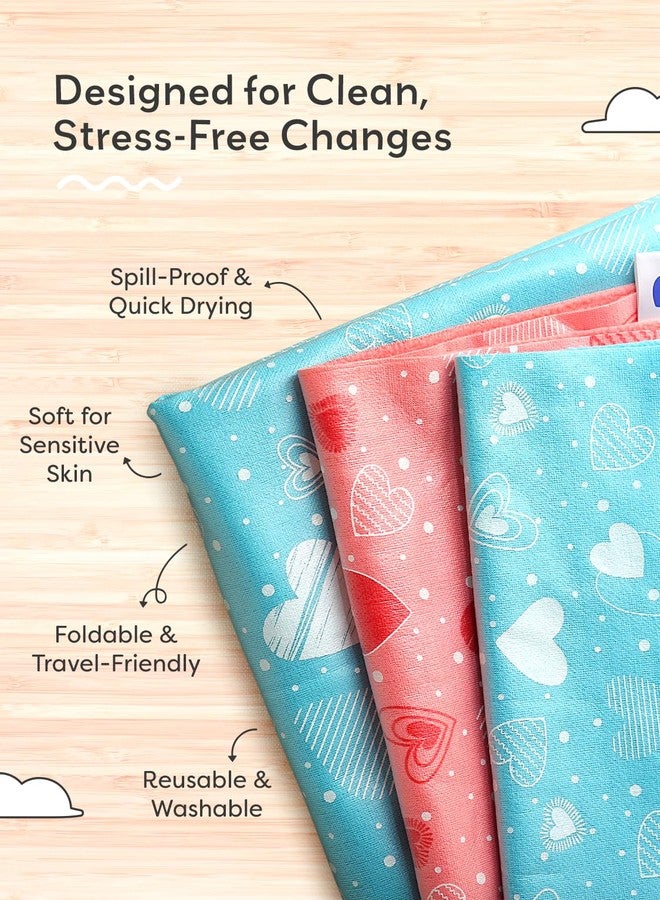 SuperBottoms Diaper Changing Mat for Baby - Waterproof & Quick Dry Bed Protector | Soft, Lightweight, Reusable InstaDry Mat (50cm x 70cm) - Peach Pink (Small) - Image 3