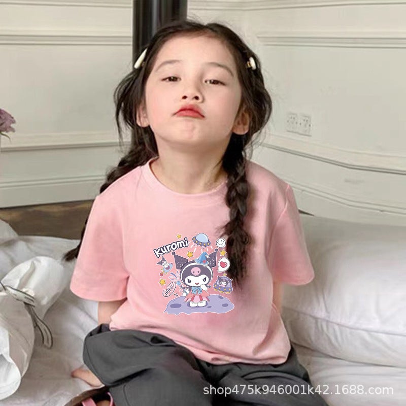 100 Cotton Summer Children'S Baby'S Short-Sleeved T-Shirt Cute Girls Thin Top Children'S New Fashionable Clothes - Image 1