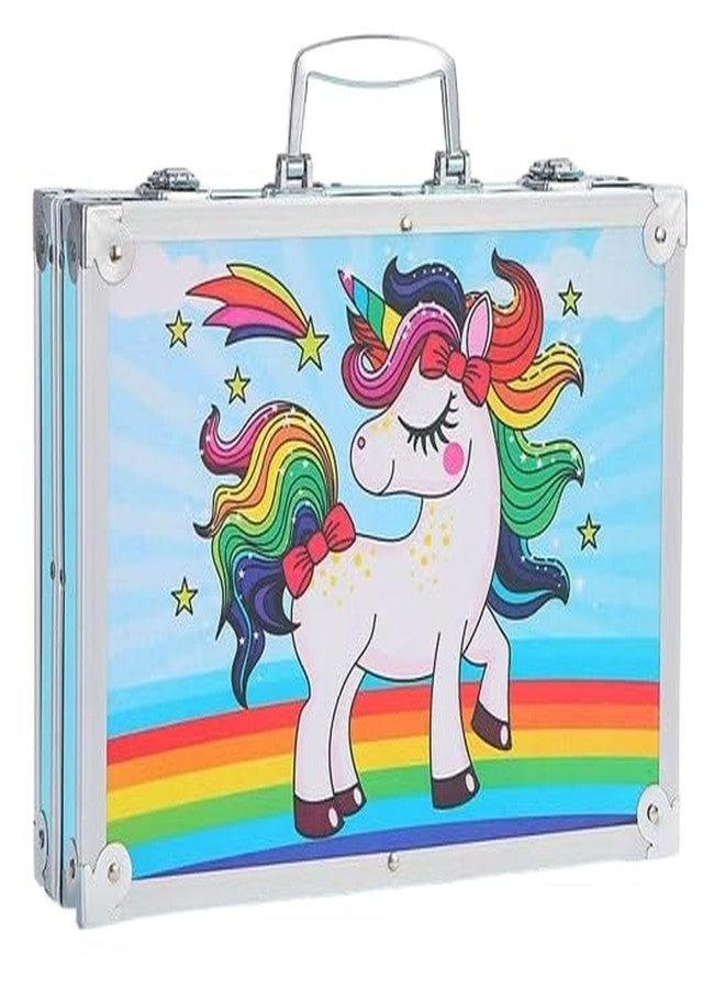 FLYING WHEEL Artist Colour Set | Unicorn Drawing Pencils, Water Colors kit for Kids 6-12 | Oil Pastels Sketches Paint Brush | Multicolour Box for Kids Art Craft (Multicolor) - Image 2