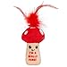 Catstages A Really Fungi Cat Kicker Toy with Catnip and Dental Mesh Mushroom Shape Plush and Feather Cat Toy for Kicking Tossing and Teeth Cleaning Red - Image 3
