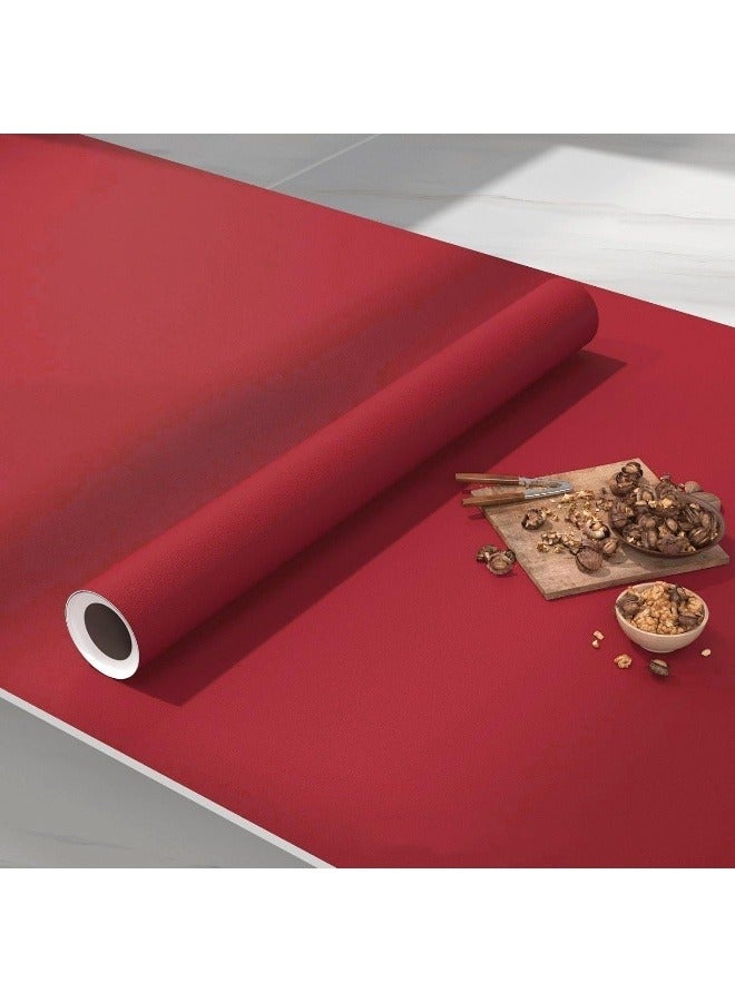 Anna 40CM x 5M Self-Adhesive Waterproof and Moisture-Proof Solid Color Simple Decorative Wallpaper - Image 1