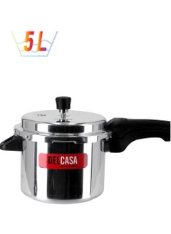 DELCASA Delcasa Aluminium Pressure Cooker 5L, Multi-Colour, Dc1119  - Image 1