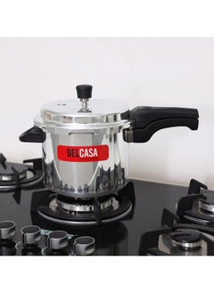 DELCASA Delcasa Aluminium Pressure Cooker 5L, Multi-Colour, Dc1119  - Image 2