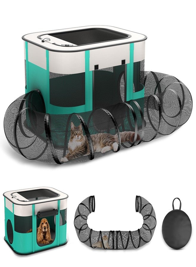 BNISE Upgrade Outdoor Cat Enclosure, Outdoor Cat Playpen Enclosed, Portable Catio Cat Tent with Tunnel for Indoor Cats Small Animals and Puppy - Image 1
