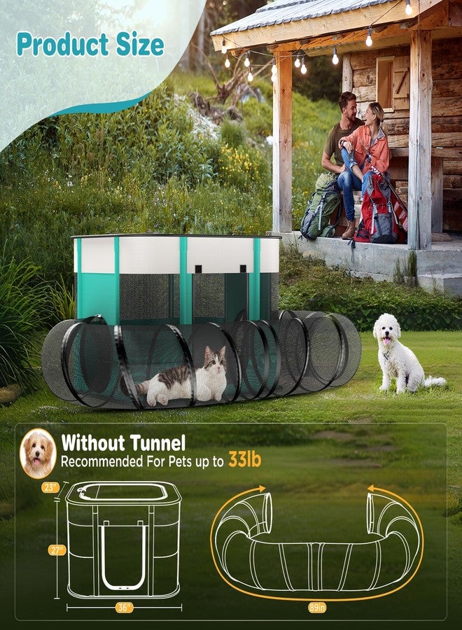 BNISE Upgrade Outdoor Cat Enclosure, Outdoor Cat Playpen Enclosed, Portable Catio Cat Tent with Tunnel for Indoor Cats Small Animals and Puppy - Image 5