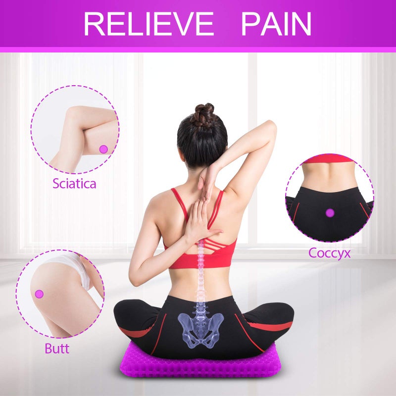 KYSMOTIC Gel Seat Cushion for Long Sitting (Super Large & Thick), Soft & Breathable, Gel Cushion for Wheelchair, Gel Chair Cushion for Hip Pain, Gel Seat Cushion for Office Chair - Image 5